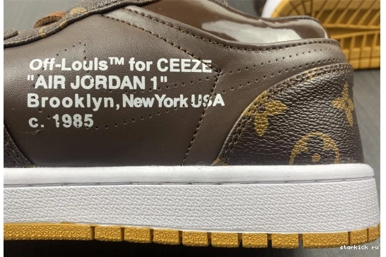 CASE) Low -LouiV 1 AIR Top WHITE-LouiV (WITH O-W JORDAN 0103